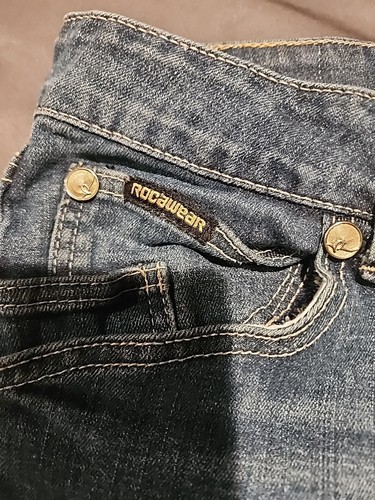 Rocawear Jeans Women's / Juniors Size 3 Gold Embroidery On Pockets - Picture 3 of 13