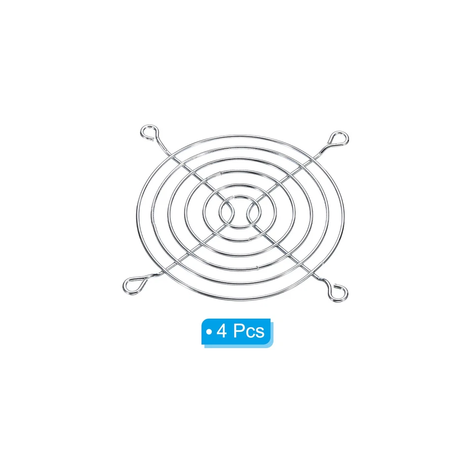 4 Packung Lüfter Metall Schutzgitter 92mm m Schraube für Schutzabdeckung Silber - Bild 3 von 4