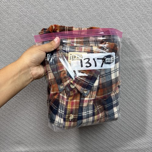 Camisa Red Head Brand Co Para Hombres 2XL Franela Marrón Abotonada Cuadros Otoño Aire Libre - Imagen 15 de 15