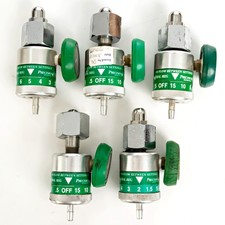 Lot of 5 - Precision 165415D Oxygen Easy Dial Regulator 540 0-15 LPM GAUGE 50psi