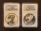 2013-W $1 SILVER AMERICAN EAGLE WEST POINT SET NGC PF70 SP70 ER : 06787-8