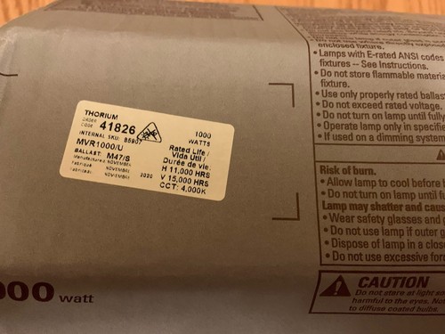 GE Multi Vapor Lamp, Bulb 1000W MVR1000/U - 第 2/5 張圖片