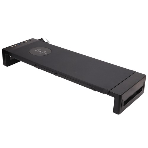 `Computer Monitor Stand Usb3.0 Wireless Charging Monitor Stand Riser Keyboa - Afbeelding 3 van 12