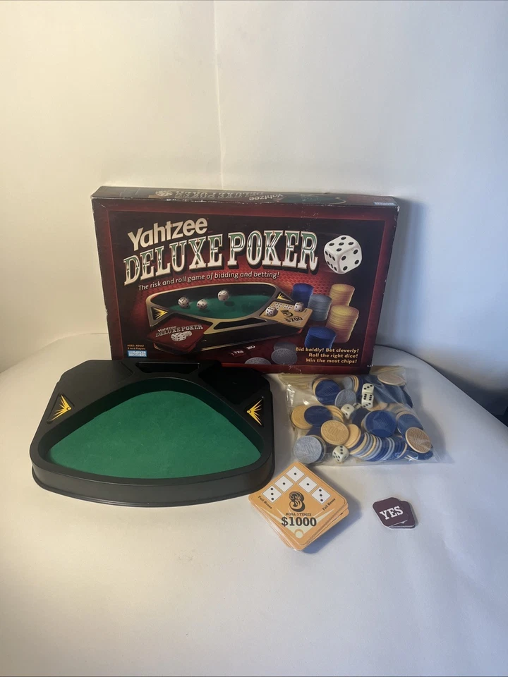 Yahtzee Deluxe Poker Game Parker Brothers Hasbro 2005 - Image 3 of 4