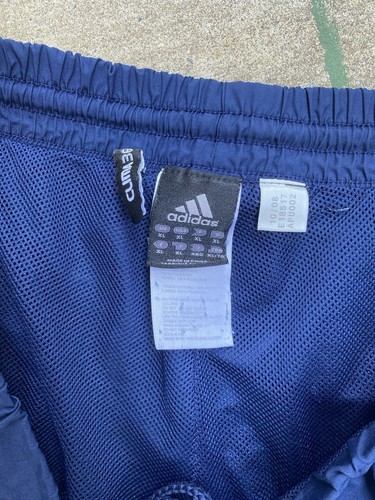 Vintage Adidas Sweatpants Mens XL Blue Stripes Y2K Baggy White Tag Ankle Zip - Picture 10 of 13