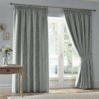 Pencil Pleat Curtains 100% Polyester Worcester by Appletree in Green