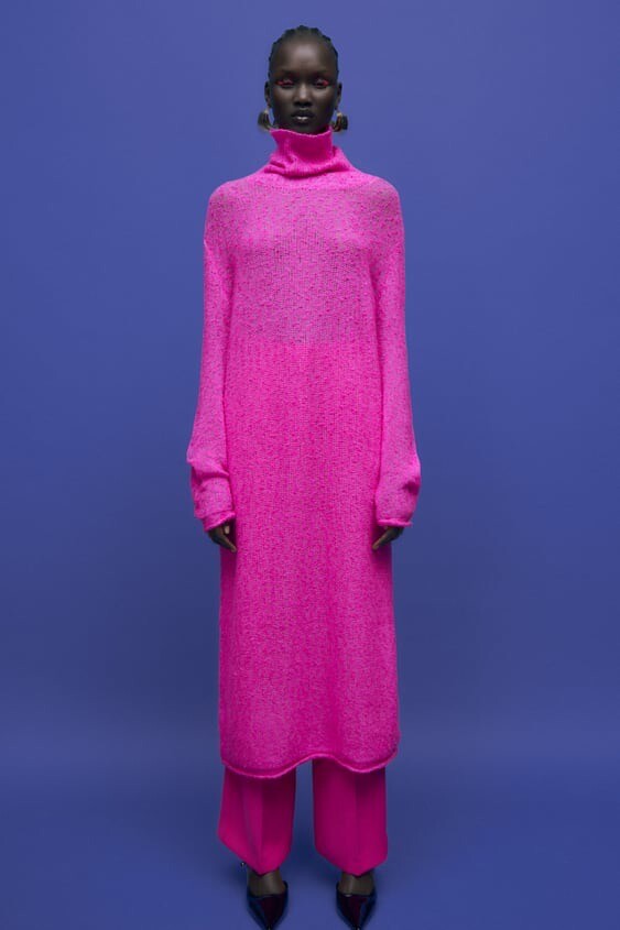 ZARA WOMAN WIDE-LEG MASCULINE TROUSERS FUCHSIA 1478/229 | eBay