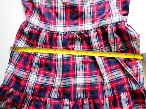 Girls Dress Children's Place Size XL 14 Short Sleeve Dress Red Plaid - Picture 7 of 12