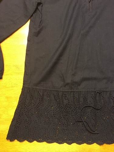 J. Crew Women's Navy Blue V-Neck Long Sleeve Dress / Cover Eyelet - Size: Small - Picture 10 of 11