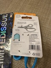 Fiskars 5 inch Kids Scissors Blue Blunt Tip with Eraser Sheath Cover 2 qty 