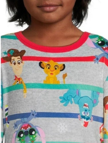 Disney 100~ NEW♈Kids 2 pc Velour Pajama Set size L (10-12)~white/multi Simba - Picture 4 of 4