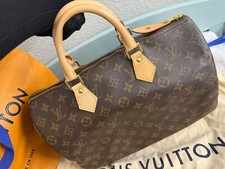 Louis Vuitton Speedy 35 Handbag Brown Leather