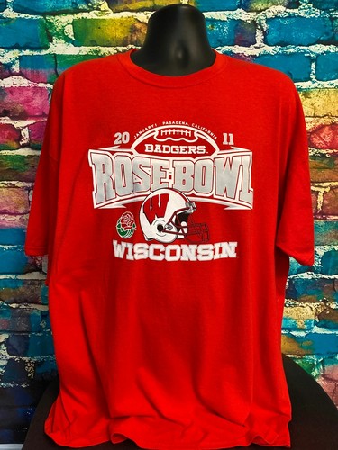 Wisconsin Badgers Rose Bowl 2011 Red T-Shirt (2XL)