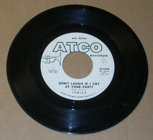 TAMIKO rhapsody / don't laugh if i cry at your party ( soul ) 7"/45 PROMO - Picture 2 of 2