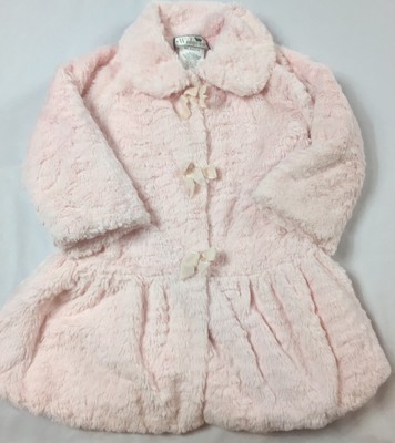Widgeon Girls Long Faux Fur Hooded Zip Front Jacket Dress Coat