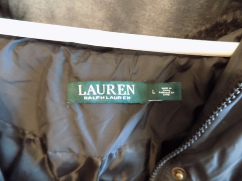 Ralph Lauren Black Quilted Hooded Long Puffer Jacket size Large - Picture 3 of 13