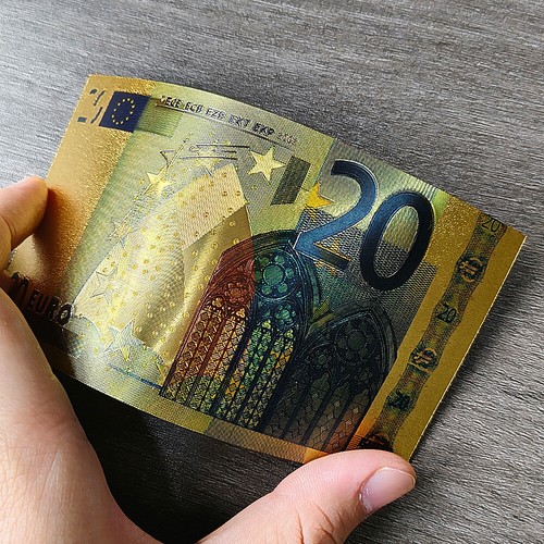 20 Euro Gold Foil Plastic Banknotes 10pcs in Envelope European Collectible Money - Picture 4 of 5