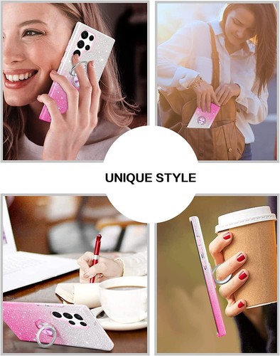 For Samsung Galaxy S22 Ultra Glitter Bling Shiny Case Shockproof Slim Fit Cover - Photo 9 sur 9