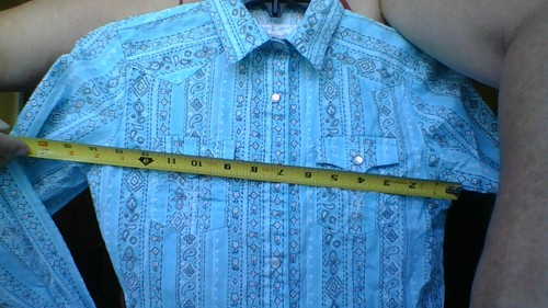 AWESOME Panhandle Slim cowgirls L Blue Paisley Long Slv Western Pearl Snap Shirt - Picture 16 of 18