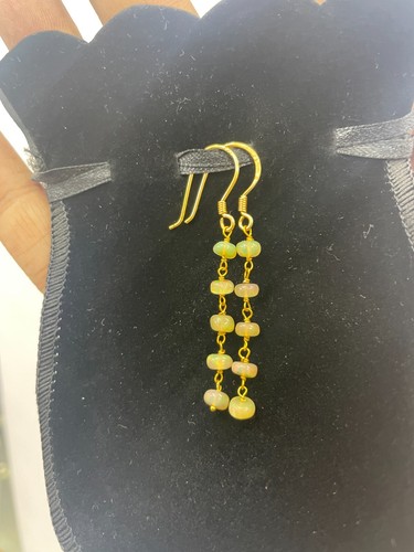 Pendientes colgantes de ópalo etíope de piedras preciosas de plata de ley 925 joyería regalo k99 - Imagen 6 de 9