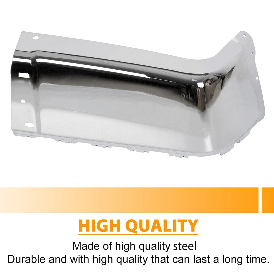 Chrome Rear Right Bumper End Cap For 2007-2014 Silverado Sierra 1500 2500 3500 - Image 3 of 4