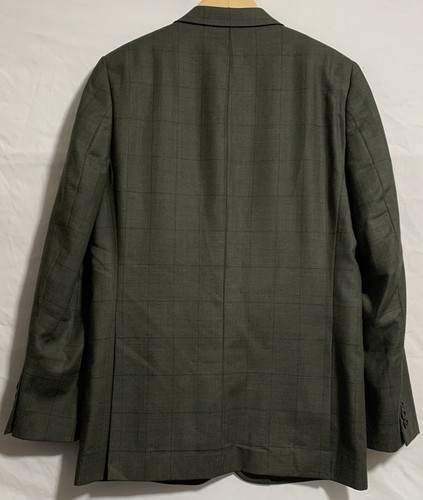 Jaeger dark green mix check 100% wool blazer size 40R - Picture 12 of 16