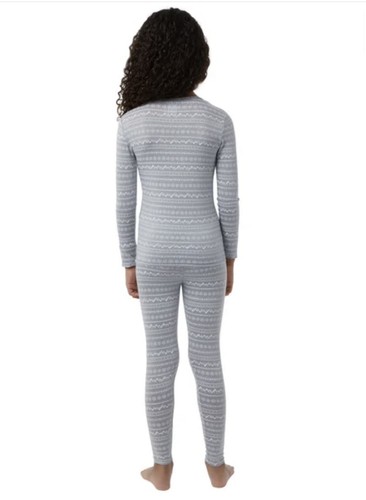 32 Degrees Heat Kids Thermal Set Silver Long Sleeve Shirt Leggings Size S 6/7 - Picture 3 of 5