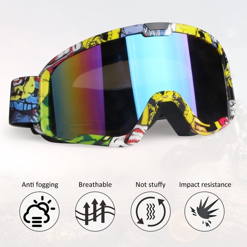Dirt Bike Goggles Youth ATV Goggles Motorcycle Goggles for Men Women Adult Yo... - Picture 5 of 7