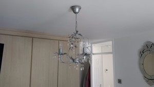 laura ashley lighting a beautiful 3 arm lavenham chandelier in silver eBay