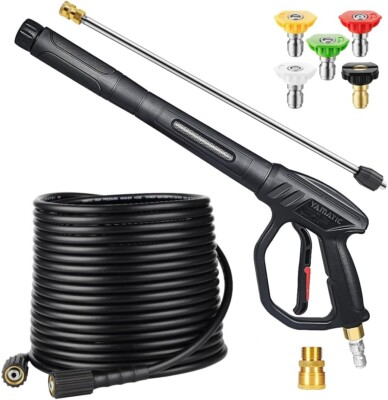 #ad YAMATIC Pressure Washer Gun and Hose with Easy Pull Trigger Car Washer Gun $83.69