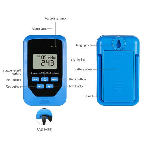 USB Feuchtigkeit Temperatur Datenlogger RH TEMP Datenlogger Recorder V6Z8 - Bild 3 von 12