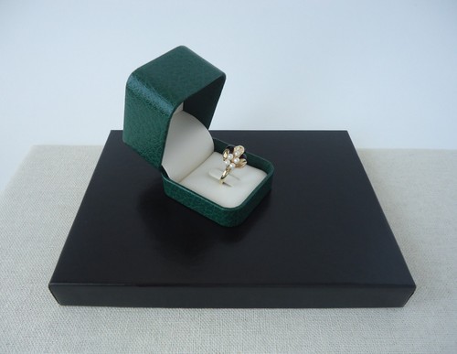 Maui Divers 14k Yellow Gold Leaf Pearl & Black Coral Ring Size 6.25 - Picture 6 of 24