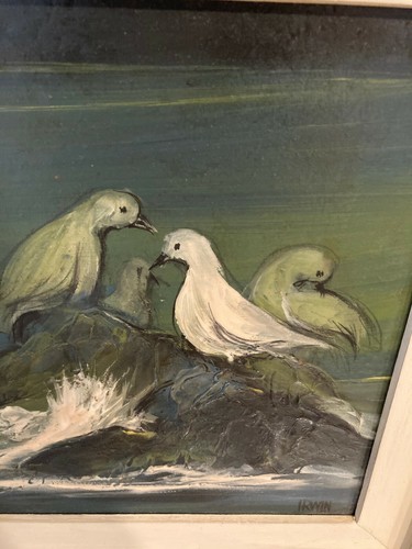 De colección Irwin Grafito sobre Papel Golondrina/Aves Aceite De Colección Enmarcado - Imagen 7 de 12