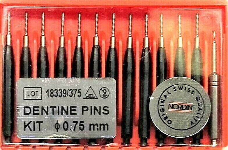 NORDIN DENTAL TITANIUM DENTINE RETENTION PINS size 0,60 0,75 eBay
