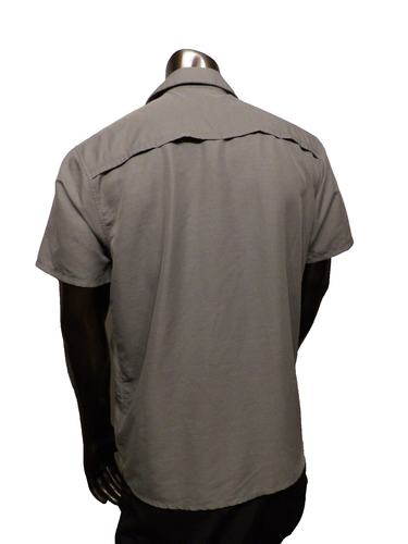 Mountain Hardwear Shirt Men's Short Sleeve Button Down Gray Hiking Lightweight L - Picture 5 of 5