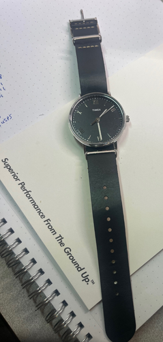 Timex Herren Southview Schwarz Leder Herrenuhr