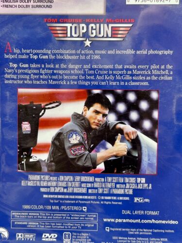 Top Gun (DVD, 1998, Full Frame and Widescreen Versions) - Imagen 3 de 3