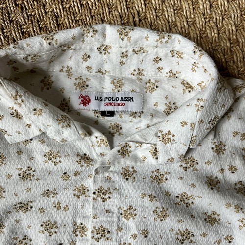 Vintage Women’s US Polo Assn Floral Button Up Blouse Sz Large - Picture 3 of 8