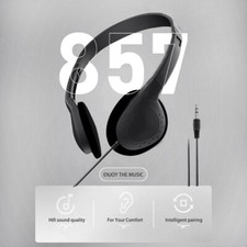 3.5mm Wired Over-ear Headset Lightweight Adjustable Game Headphone for PC MP3