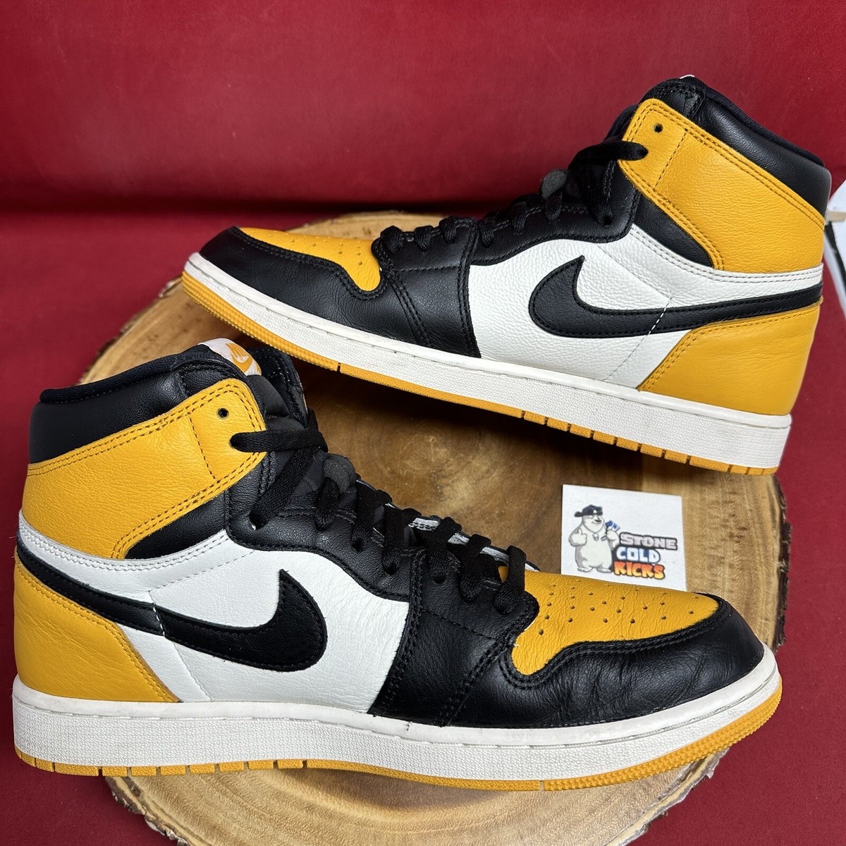 Nike Air Jordan 1 Retro OG High Yellow Toe 555088-711 Size