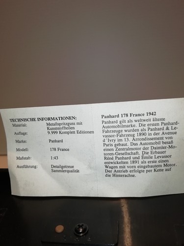 Schuco 1:43 Panzerwagen Panhard 178 Francia 1942 Serie Militar 3246368 - Imagen 5 de 17