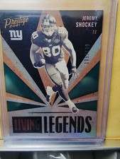 #/199! Jeremy Shockey 2021 Panini Prestige Living Legends Green NY Giants LL-21