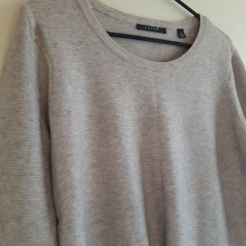NWT Cyrus Women's Sweater Tunic Round Neck Long Sleeve taupe large new $99 - Bild 4 von 7