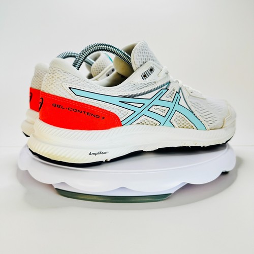 ASICS Gel-Contend 7 White Teal Orange Women's Sz 10 Running Shoes 1012A911 - Picture 8 of 11