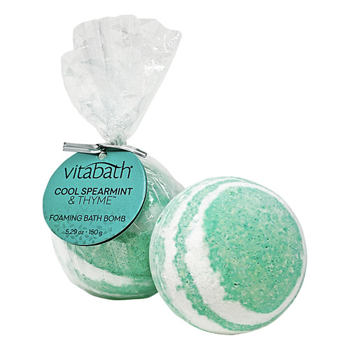 Bomba de baño espumante y calmante Vitabath Cool menta verde y tomillo - 5,29 oz/150 g - Imagen 2 de 5