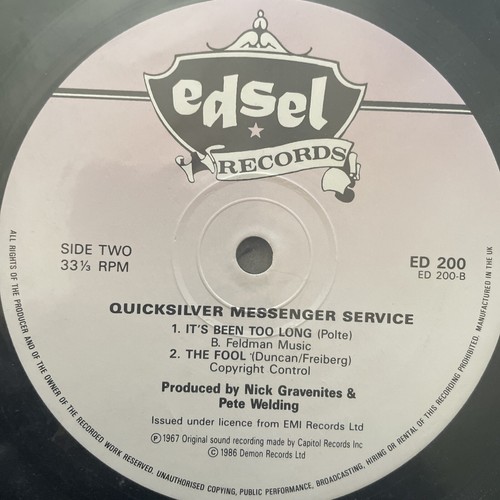 quicksilver messenger service vinyl UK import M/VG 1986 ED 200 edsel - Picture 3 of 11