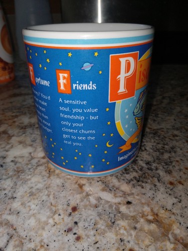 Vintage Pisces Zodiac Sign Mug, Astrology Celestial, 90s Nostalgia New Old Stock - Picture 5 of 10