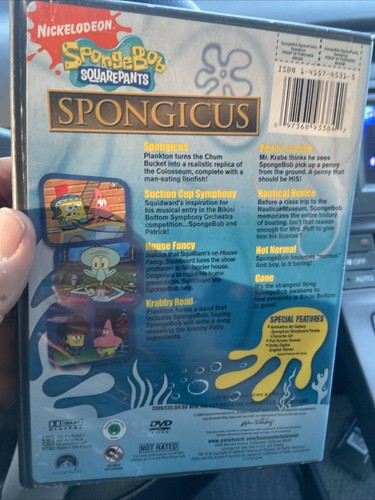SpongeBob SquarePants Spongicus DVD (Used) Nickelodeon Cartoon - Picture 4 of 9