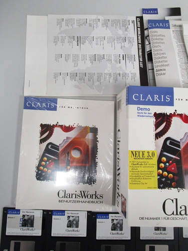 Claris Works + File Maker Pro,in OVP auf Diskette 90iger Mac. Ver. Sammler - Bild 2 von 12