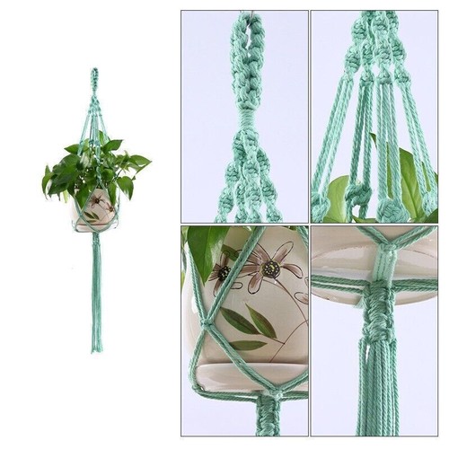 2Pcs Macrame Plant Hanger Hanging Planters Basket Flower Pots Holder w/ Hooks - Bild 23 von 73